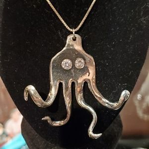 Silver octopus  made from a fork